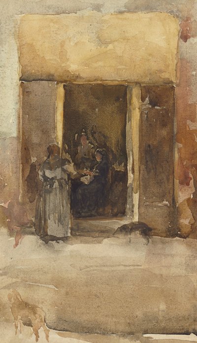 Figures in a Doorway by James Abbott McNeill Whistler