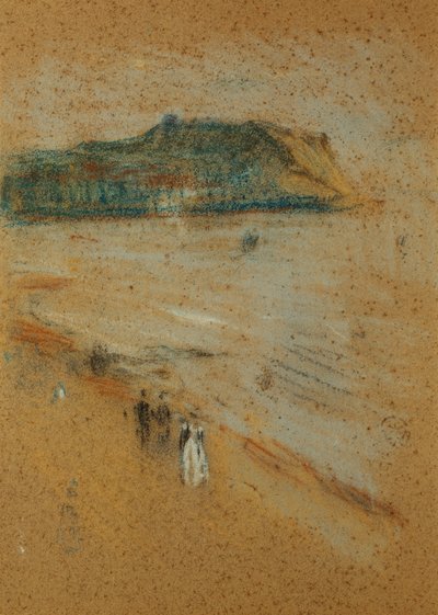 Figures on a Beach Near Cliffs, circa 1870-74 by James Abbott McNeill Whistler