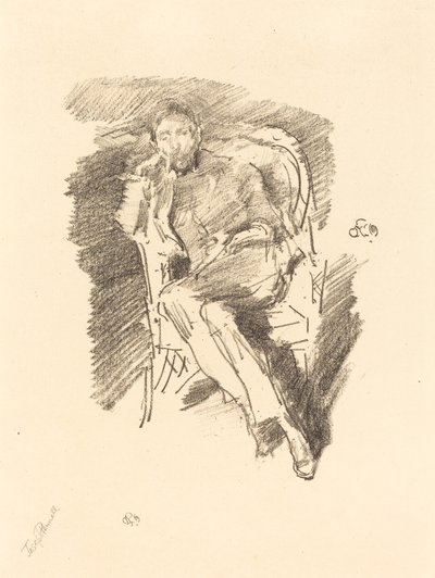 Firelight: Joseph Pennell, No. 2, 1896 by James Abbott McNeill Whistler