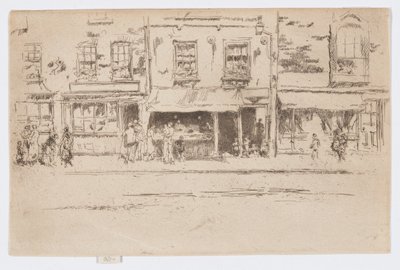 Fish Shop, Chelsea, c.1884-86 by James Abbott McNeill Whistler