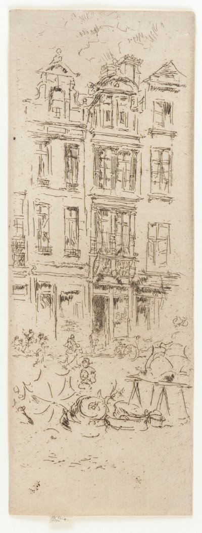 Flower Market, Brussels by James Abbott McNeill Whistler