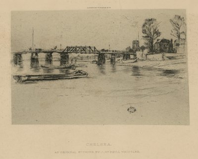 General view of Chelsea by James Abbott McNeill Whistler