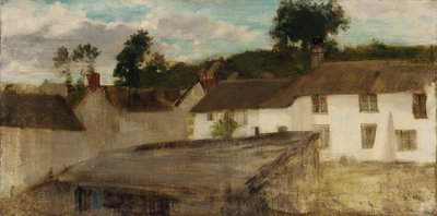 Green and Silver: The Devonshire Cottages, 1883 or 1884 by James Abbott McNeill Whistler