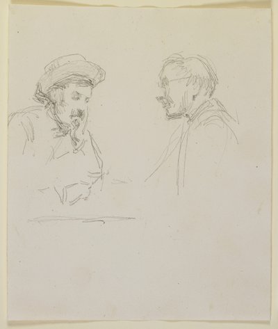 Heads of Two Men, c.1855-59 by James Abbott McNeill Whistler