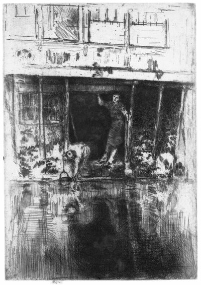 House on the Canal in Amsterdam by James Abbott McNeill Whistler
