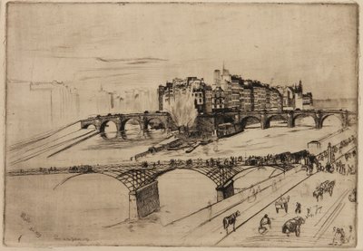 Isle de la Cité, Paris, 1859 by James Abbott McNeill Whistler