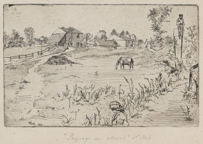 Landscape with the Horse (The Meadow) by James Abbott McNeill Whistler