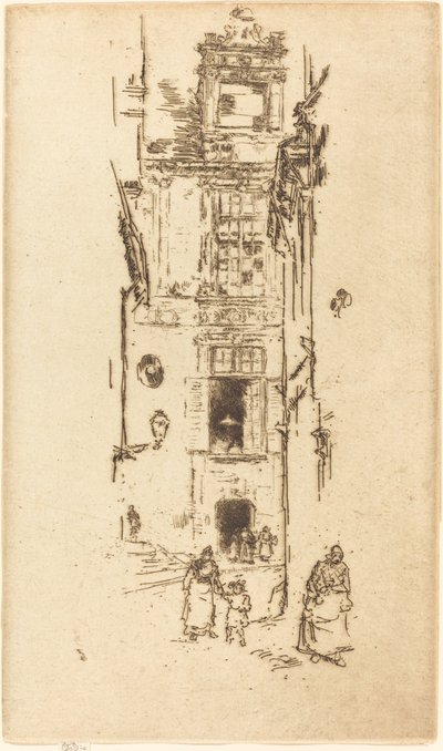 Town Hall, Loches, 1888 by James Abbott McNeill Whistler