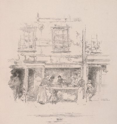 Maunders Fish Shop, Chelsea by James Abbott McNeill Whistler