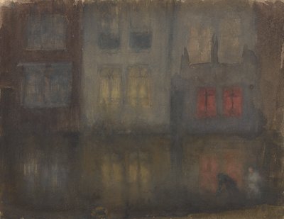 Nocturne: Black and Red Back Canal, Holland by James Abbott McNeill Whistler