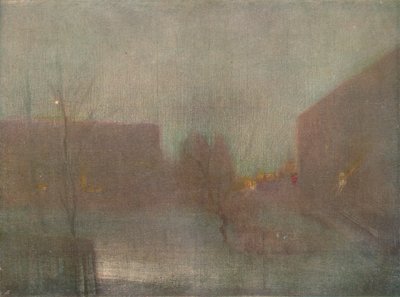 Nocturne Trafalgar Square Chelsea Snow by James Abbott McNeill Whistler