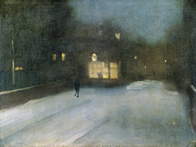 Nocturne in Grey and Gold: Chelsea Snow by James Abbott McNeill Whistler