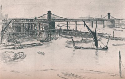 Old Hungerford Bridge, 1861, 1903 by James Abbott McNeill Whistler