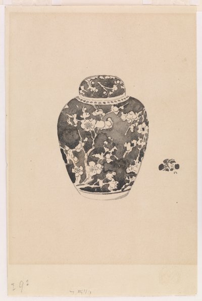 Oviform Ginger Jar with Bell-shaped cover by James Abbott McNeill Whistler