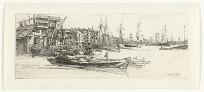 Warehouses on the Thames by James Abbott McNeill Whistler