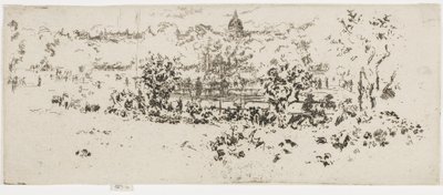 Pantheon, Luxembourg Gardens by James Abbott McNeill Whistler