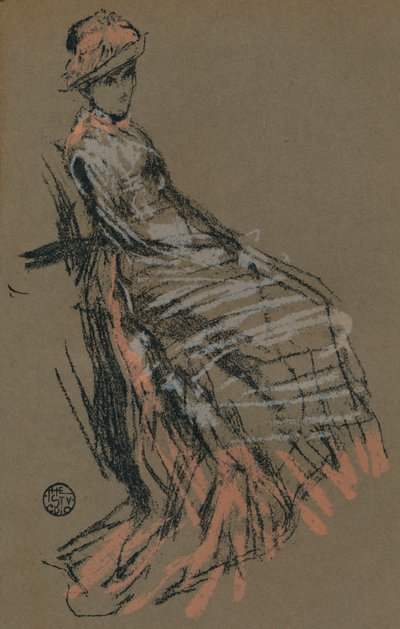 Portrait Study in Pastel by James Abbott McNeill Whistler