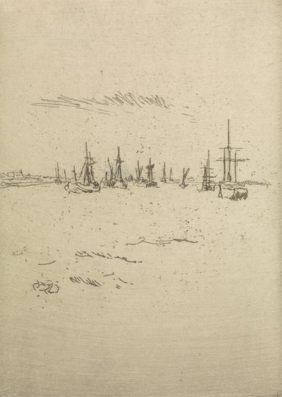 Return to Tilbury, from a set of twelve etchings entitled The Naval Review by James Abbott McNeill Whistler