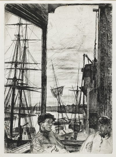 Rotherhithe from Sixteen Etchings of Scenes on the Thames and Other Subjects by James Abbott McNeill Whistler