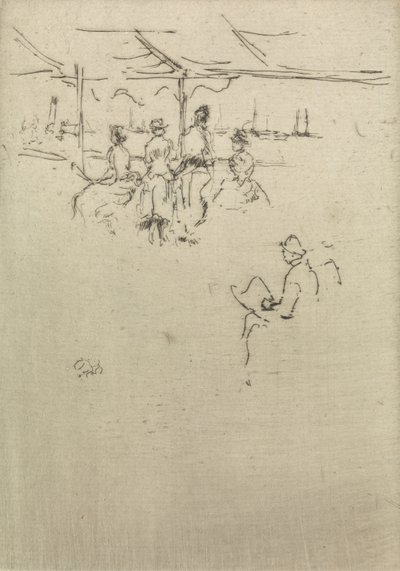Ryde Pier, from a set of twelve etchings entitled The Naval Review by James Abbott McNeill Whistler