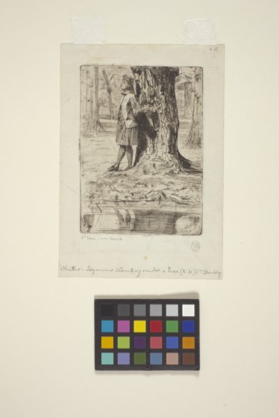 Seymour Standing Under A Tree by James Abbott McNeill Whistler