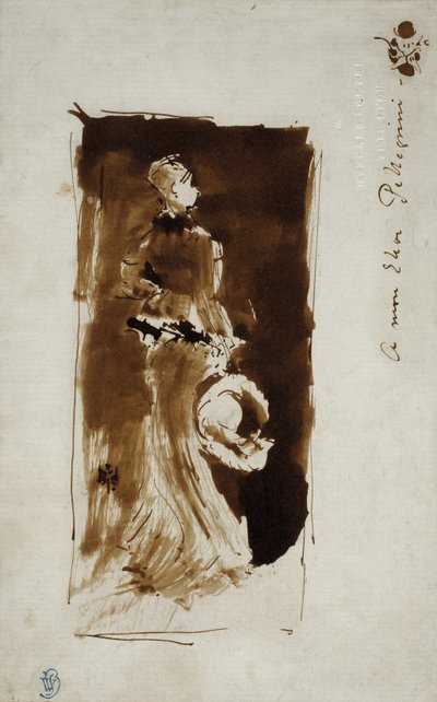 Sketch after the Portrait of Rosa Corder by James Abbott McNeill Whistler