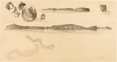 Sketches on the Coast Survey Plate by James Abbott McNeill Whistler