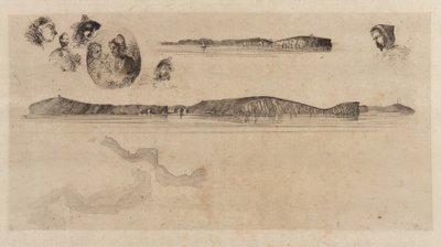 Sketches on the Coast Survey Plate, 1854 by James Abbott McNeill Whistler