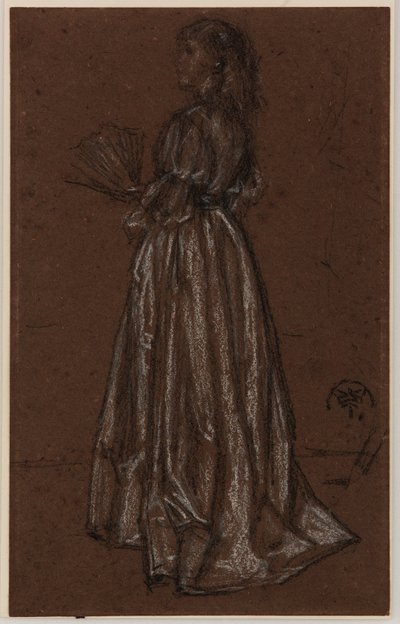 Standing Figure with Fan, c.1873/1876 by James Abbott McNeill Whistler