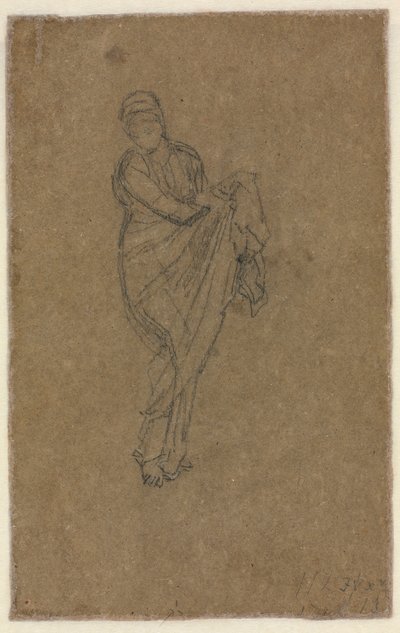Standing Woman Holding Up Her Dress, c1872 by James Abbott McNeill Whistler