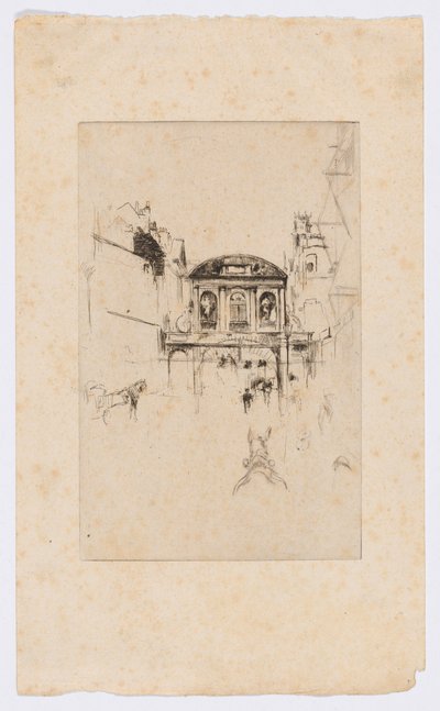 Temple Bar, c.1877 by James Abbott McNeill Whistler