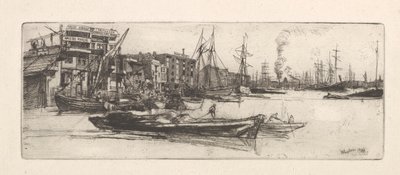 Thames Warehouses by James Abbott McNeill Whistler