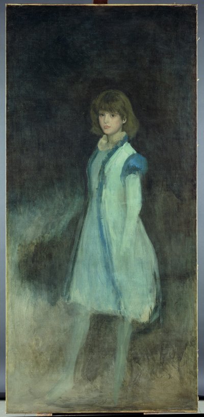 The Blue Girl: Portrait of Connie Gilchrist (1865-1946) by James Abbott McNeill Whistler