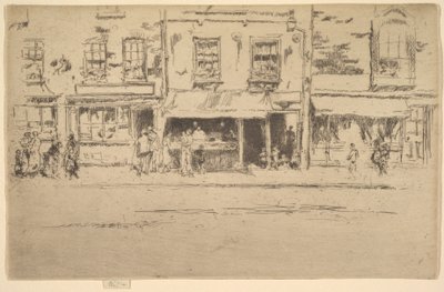 The Fish Shop, Busy Chelsea Fish Shop, Chelsea by James Abbott McNeill Whistler