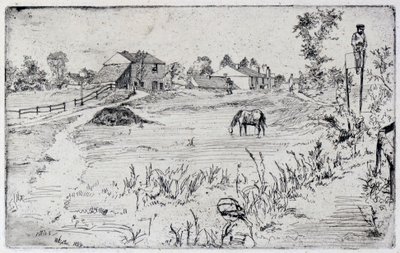 The Landscape with the Horse by James Abbott McNeill Whistler