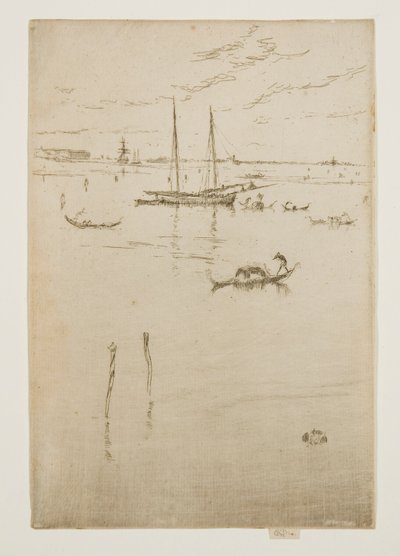 The Little Lagoon, from the Twelve Etchings, also known as the First Venice Set by James Abbott McNeill Whistler