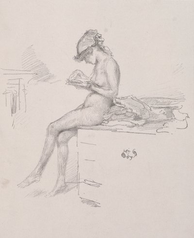 The Little Nude Model Reading by James Abbott McNeill Whistler
