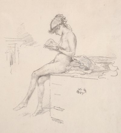 The Little Nude Model Reading by James Abbott McNeill Whistler
