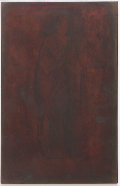 The Model Resting: Printing plateblock by James Abbott McNeill Whistler