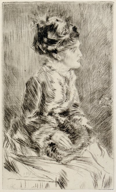 The Muff by James Abbott McNeill Whistler