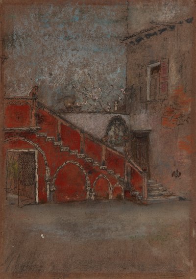 The Staircase: Note in Red by James Abbott McNeill Whistler