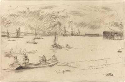 The Thames Towards Erith, c. 1877 by James Abbott McNeill Whistler