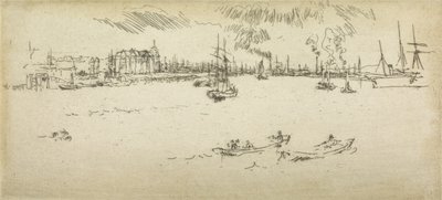 Tilbury, from a set of twelve etchings entitled The Naval Review by James Abbott McNeill Whistler