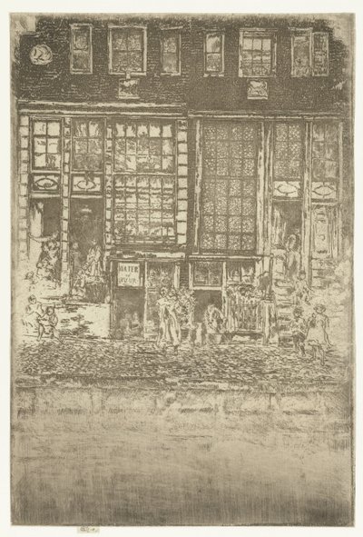 Two Canal Houses in Amsterdam by James Abbott McNeill Whistler