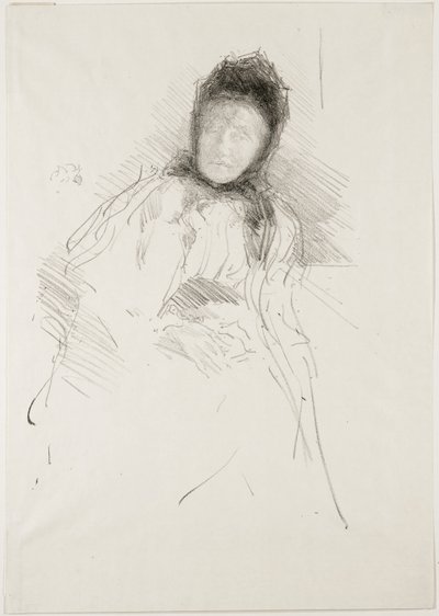 Unfinished Sketch of Lady Haden by James Abbott McNeill Whistler