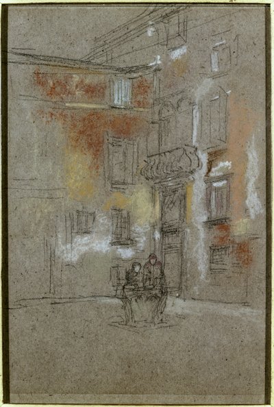 Venetian Courtyard: Corte Bollani by James Abbott McNeill Whistler