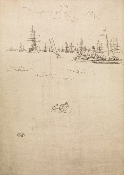 Visitors Boat, from a set of twelve etchings entitled The Naval Review by James Abbott McNeill Whistler