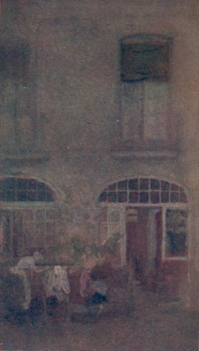 White and Grey The Hotel Courtyard Dieppe by James Abbott McNeill Whistler