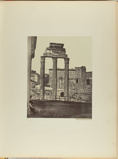 The Temple of Castor and Pollux at the Roman Forum, Also Known as the Temple of Minerva Chalcidica by James Anderson