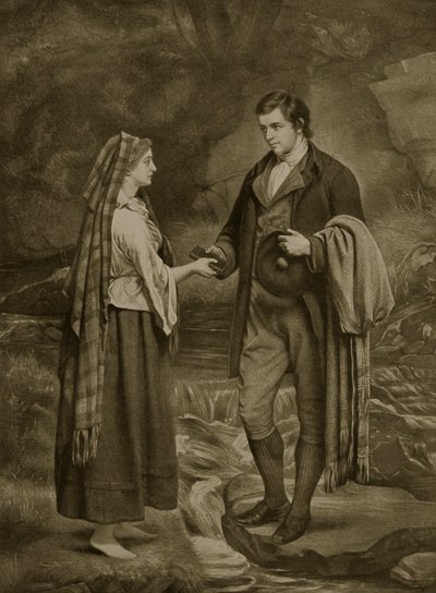 Betrothal of Robert Burns and Highland Mary, illustration from 
